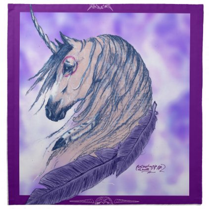 unicorn splash scene cloth napkin