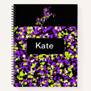 Unicorn Splattered Paint Notebook