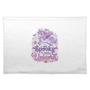 Unicorn Spooky Little Unicorn Retro Style Shirt Gr Cloth Placemat