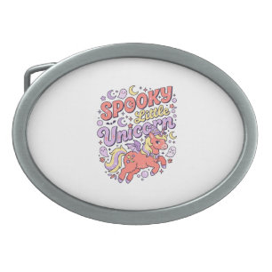 Unicorn Spooky Little Unicorn Whimsical White Back Belt Buckle