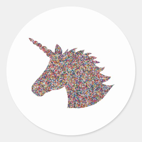 Unicorn Sprinkles Happy Birthday Party Stickers