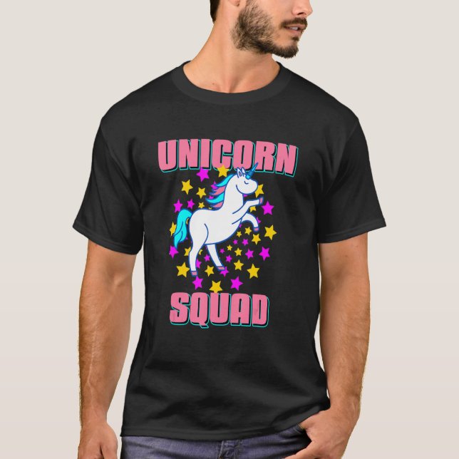 Unicorn Squad Awesome Dazzling   Present   T-Shirt (Front)