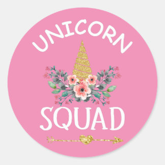 Unicorn Squad  Classic Round Sticker