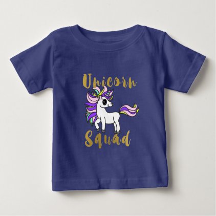 Unicorn Squad, Colorful Pony Baby T-Shirt