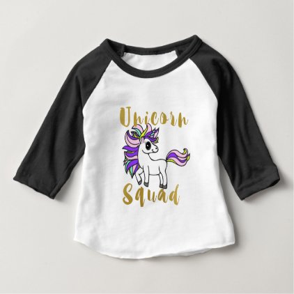 Unicorn Squad, Colorful Pony Baby T-Shirt