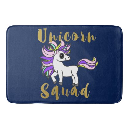 Unicorn Squad, Colorful Pony Bathroom Mat