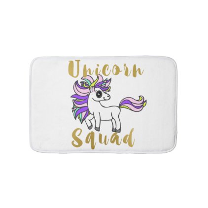 unicorn Squad, Colorful Pony Bathroom Mat