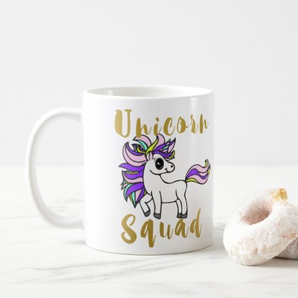 unicorn Squad, Colorful Pony Coffee Mug