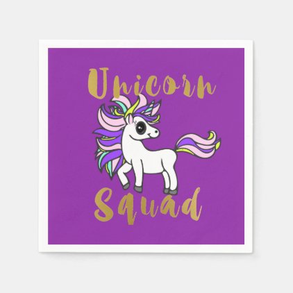 unicorn Squad, Colorful Pony Napkin
