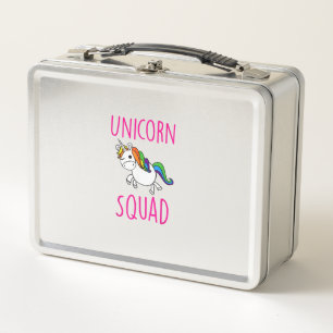 Unicorn Squad Cute Funny Unicorn Party Shirt T-Shi Metal Lunch Box