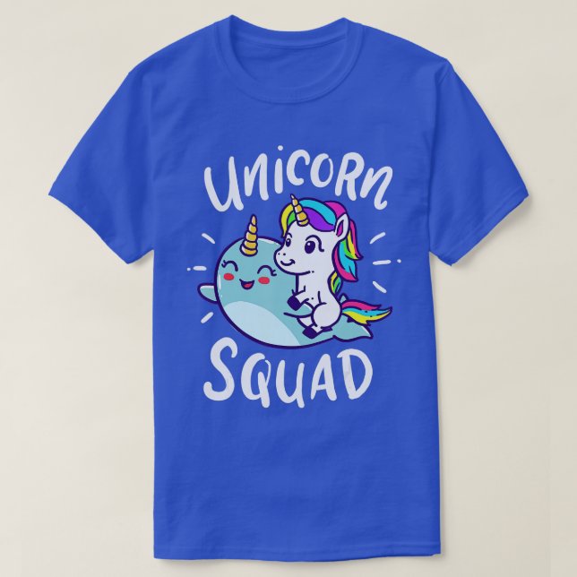 Unicorn Squad Narwhal Funny Cute Birthday Party Pr T-Shirt (Design Front)