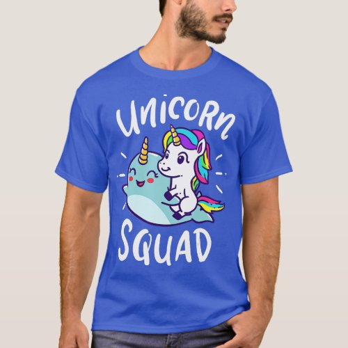 Unicorn Squad Narwhal Funny Cute Birthday Party Pr T_Shirt