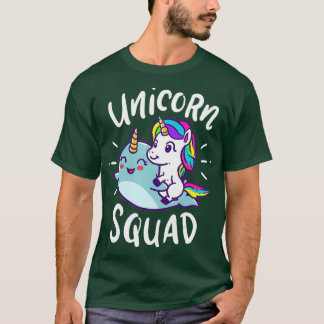 Unicorn Squad Narwhal Funny Cute Birthday Party T-Shirt