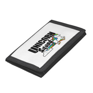 Unicorn Squad Rainbow Unicorns Lover Funny T-Shirt Tri-fold Wallet