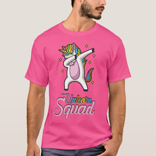 Unicorn Squad 	 With Dabbing Unicorn Hip Hop Pose T-Shirt (Front)