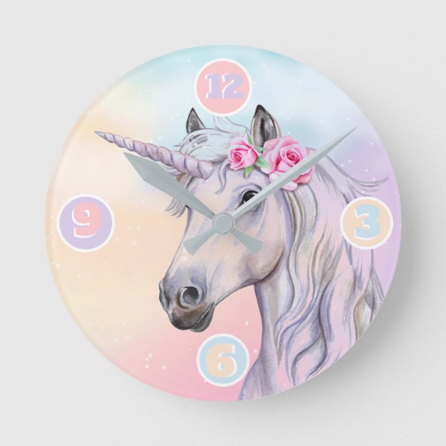 Unicorn Square Wall Clock (Front)