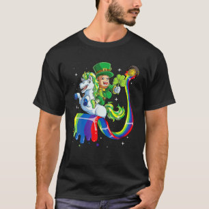 Unicorn St Patricks Day Girls Kids Women Leprechau T-Shirt