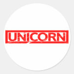 Unicorn Stamp Classic Round Sticker