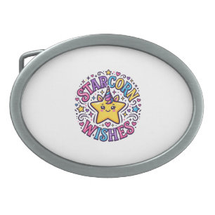 Unicorn Starcorn Wishes Commercial Print on Demand Belt Buckle