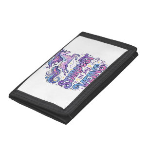 Unicorn Stardust in My Veins Retro Style Cute Gift Trifold Wallet