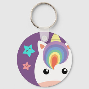 Unicorn & Stars Keychain