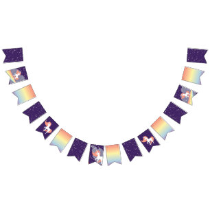 Unicorn Starscape Bunting Flags