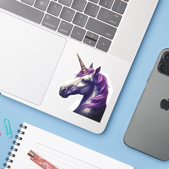 Unicorn Sticker (Laptop w/ iPhone)