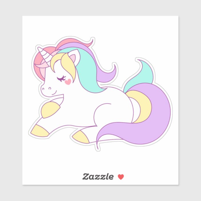 unicorn sticker zazzlecom