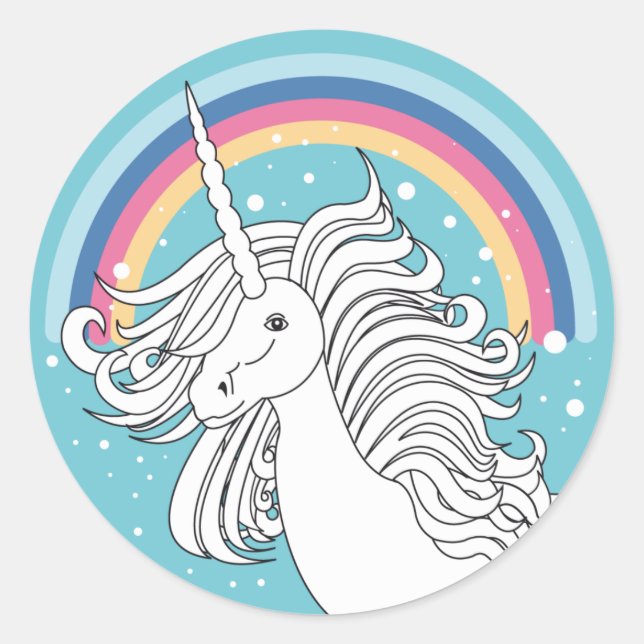 UNICORN STICKER BLUE (Front)