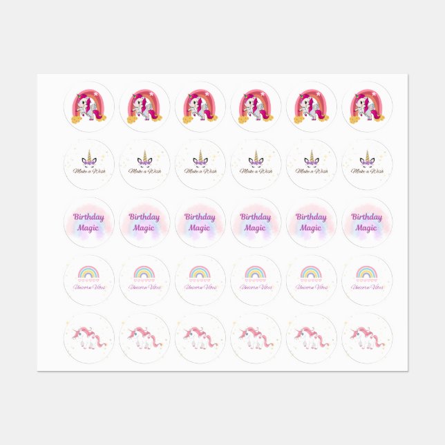 Unicorn Sticker Set (Sheet)