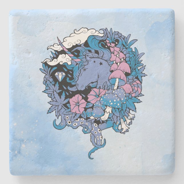 Unicorn Stone Coaster (Front)