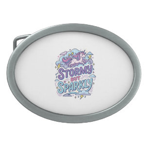 Unicorn Stormy but Sparkly Retro Style Cute Gift D Belt Buckle