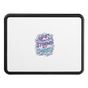 Unicorn Stormy but Sparkly Retro Style Cute Gift D Hitch Cover