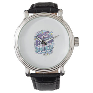 Unicorn Stormy but Sparkly Retro Style Cute Gift D Watch
