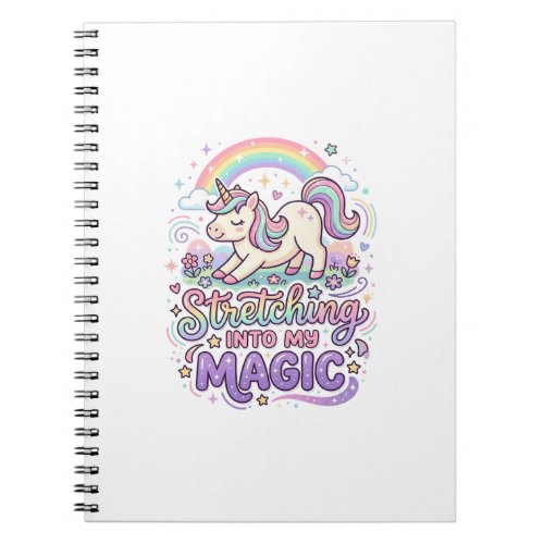Unicorn Stretching Into My Magic Bold Typography S Notebook