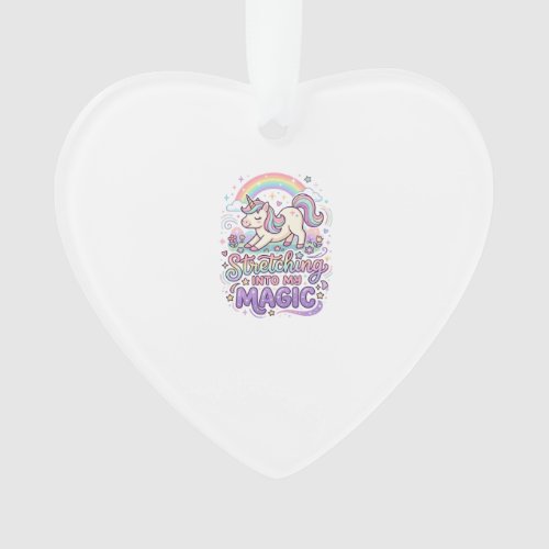 Unicorn Stretching Into My Magic Bold Typography S Ornament