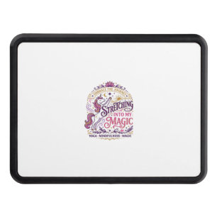 Unicorn Stretching Into My Magic Stylish White Bac Hitch Cover