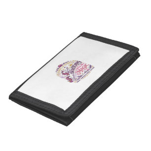 Unicorn Stretching Into My Magic Stylish White Bac Tri-fold Wallet
