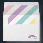 Unicorn Stripes Envelope<br><div class="desc">Matching envelopes from our Magical Unicorn Birthday Party collection.</div>