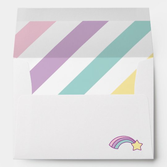 unicorn stripes envelope zazzlecom
