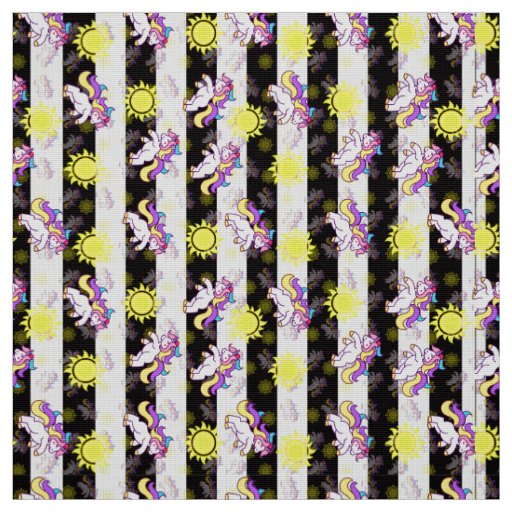 Unicorn Stripes Fabric