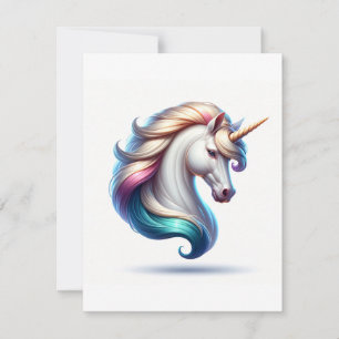 Unicorn Study R - Fantasy AI Holiday Card