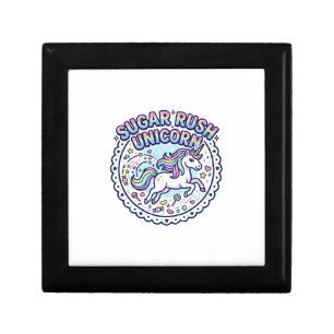 Unicorn Sugar Rush Unicorn Funny Cute Gift Design_ Box