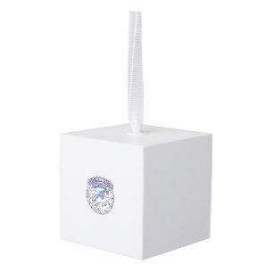 Unicorn Sugar Rush Unicorn Funny Cute Gift Design_ Cube Ornament