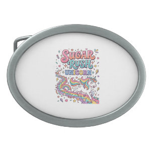 Unicorn Sugar Rush Unicorn Kawaii Marketplace Artw Belt Buckle