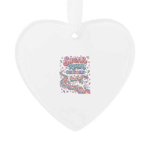Unicorn Sugar Rush Unicorn Kawaii Marketplace Artw Ornament