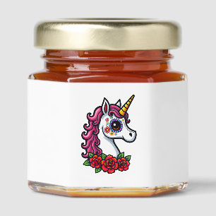 Unicorn Sugar Skull Mexican Art, Christmas T-Shirt Honey Jar Favors