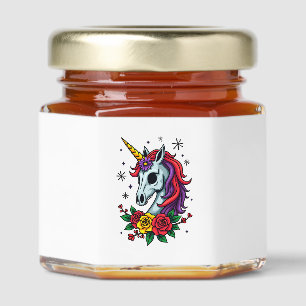 Unicorn Sugar Skull Mexican Art, Christmas T-Shirt Honey Jar Favors