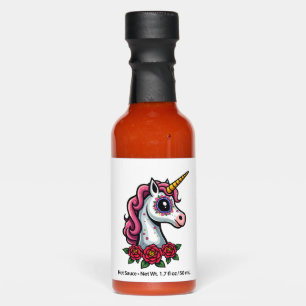 Unicorn Sugar Skull Mexican Art, Christmas T-Shirt Hot Sauces