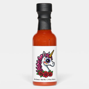 Unicorn Sugar Skull Mexican Art, Christmas T-Shirt Hot Sauces